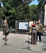 На Бульваре Победы пгт. Долгое прошёл митинг в честь освобождения города Орла от фашистских захватчиков
